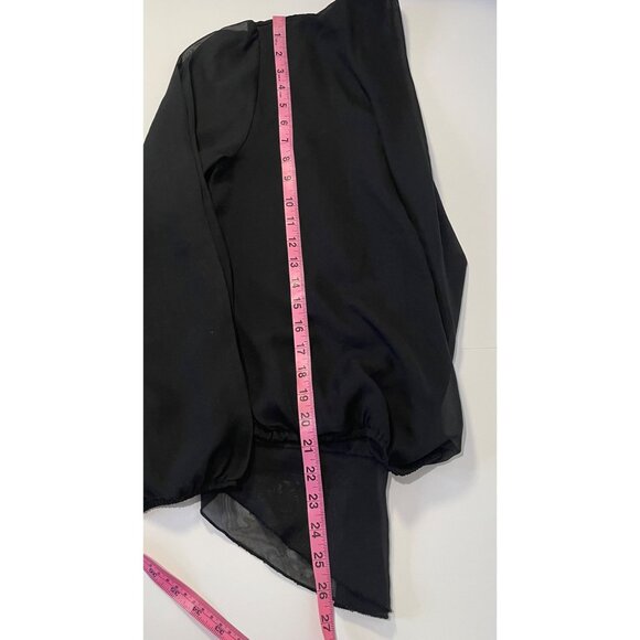 Vtg Uno Core Womens Sheer Crossover Top Size M Whimsigoth Witchy Dark Romantic - Picture 6 of 14